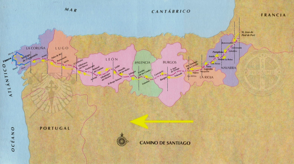 camino de santiago map